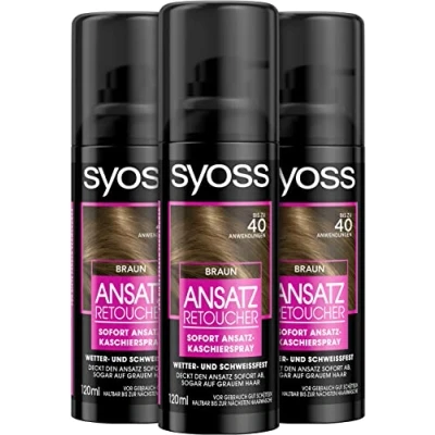 Afbeelding van Syoss Root Retoucher Getinte Uitgroei Verf in Spray, Braun, 3 1 (1 stuk)