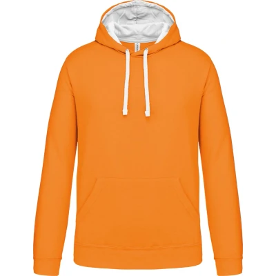 Afbeelding van Kariban Hooded sweater met contrasterde capuchon K446 Orange / White