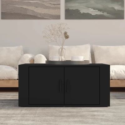 Afbeelding van Salontafel 80x50x36 cm bewerkt hout zwart