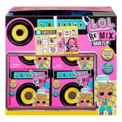 Afbeelding van L.O.L. Surprise!, Remix Hair Flip 15 verrassingen, waaronder 1 pop 8 cm, Tiny schijf om te luisteren op de luidspreker, willekeurige modellen verzamelen, speelgoed voor kinderen vanaf 3