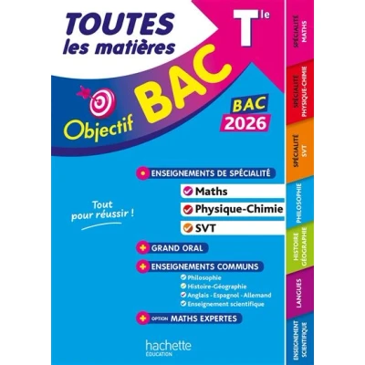 Image de Objectif BAC 2026 Toutes les matières Tle Spé Maths Physique chimie SVT + enseignements communs