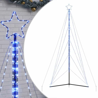 Afbeelding van vidaXL Kerstboomverlichting 615 blauwe LED&#039;s 404,5 cm