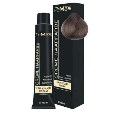 Afbeelding van FemMas Professionele haarverf 100 ml Verrijkt met voedende arganolie, keratine en ceramide olie Voor permanente kleuring Lichtblond