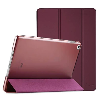 Afbeelding van ProCase beschermhoes voor iPad Air 2 9,7 inch, 2e generatie, modellen A1566 A1567, met standfunctie en automatische slaap /wekfunctie wijnlijn