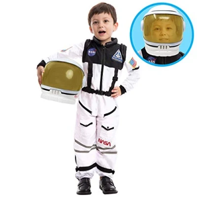 Afbeelding van Spooktacular Creations NASA astronaut pilotenkostuum met beweegbare helm voor kinderen