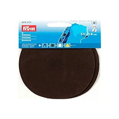 Afbeelding van Prym Suede patches om op te strijken of naaien, donkerbruin, 14 x 10 cm