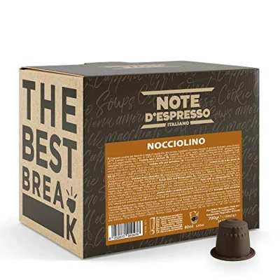 Afbeelding van Note d&#039;Espresso Hazelnootcapsules uitsluitend compatibel met Nespresso machines, 100 x 7 g