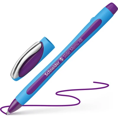 Afbeelding van balpen Schneider Slider Memo XB 1,4mm kogelbreedte violet