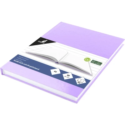 Afbeelding van Schrift Kangaro A5 HC pastel violet lijn krimp a 5 stuks 80 vel gra