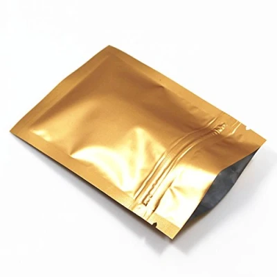 Afbeelding van 100 stuks matte aluminiumfolie verpakking zak ritssluiting zelfdicht platte levensmiddelen opslag Mylar (mat goud, 12x18 cm (4,7x7,1 inch))