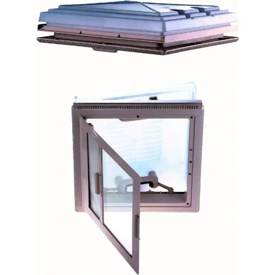 Afbeelding van MPK Dakluik 40x40 Wit Kader+Combirollo