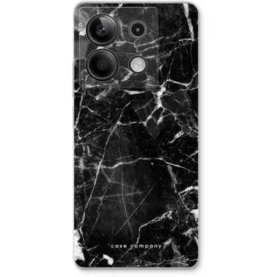 Afbeelding van Case Company® hoesje geschikt voor Xiaomi Redmi Note 13 5G Zwart Marmer Soft Cover Telefoonhoesje Bescherming aan alle Kanten en Schermrand