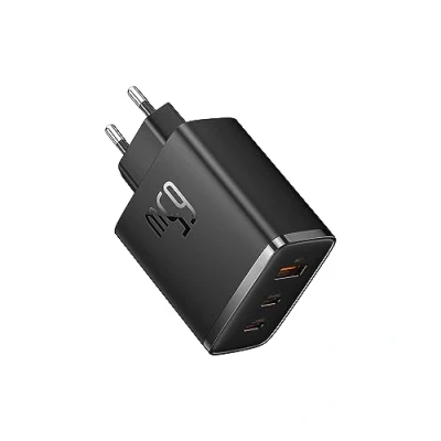 Afbeelding van Baseus USB C oplader, 65 W, 3 poorts PD voeding, met PPS, GaN snellader compatibel MacBook Pro/Air, iPhone 15/14/13/12, iPad Pro, Galaxy S23 Ultra, S23+, S23, S22 enz