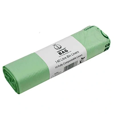 Afbeelding van All Green 10 vuilniszakken van 140 liter met compostgids (mogelijk niet beschikbaar in het Nederlands)