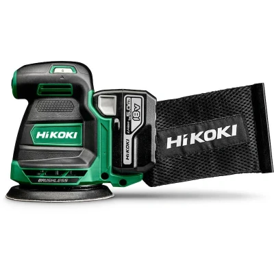 Afbeelding van HIKOKI SV1813DAWPZ 18V excenter accu schuurmachine 125 mm in HSC II koffer (2 x 5.0Ah en lader)