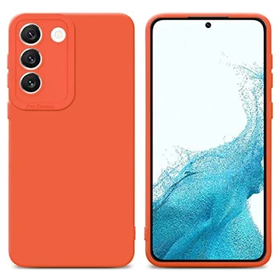 Afbeelding van Cadorabo Hoesje geschikt voor Samsung Galaxy S22 in Fluid ORANJE Beschermhoes gemaakt van flexibel TPU silicone Cover Case