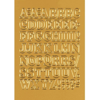 Afbeelding van Etiket HERMA 4183 12mm letters a Z goudfolie 50 stuks Blister 1 vel 10