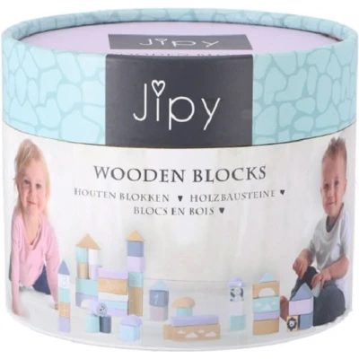 Afbeelding van Jipy Houten Blokken 26 Delig Paars/Blauw