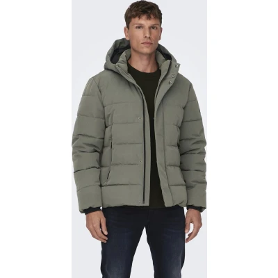 Afbeelding van Only &amp; Sons Scayson Puffer Jas M / Grijs