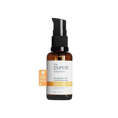 Afbeelding van The Purest Solutions Radiant &amp; Stralend Vitamine C Serum 10% Ascorbinezuur 0,5% Ferulazuur, Hyaluronzuur, Retinol Gezichtsserum, Anti Aging Niacinamide Serum, Stress Care, Vegan 3