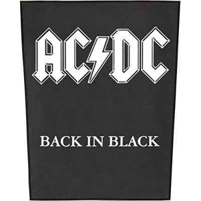 Afbeelding van AC/DC Back In Black Patch Zwart