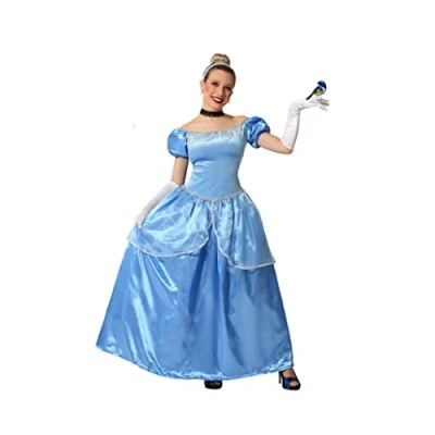 Afbeelding van Atosa Prinsessenkostuum, blauw, dames, volwassenen, jurk, XS