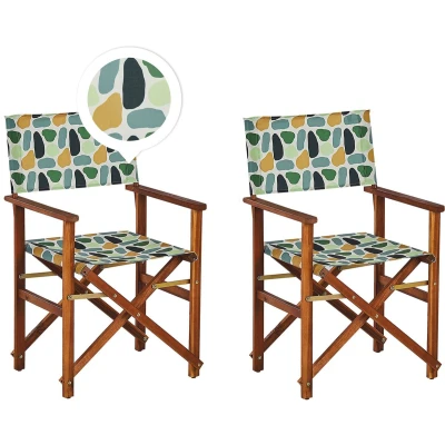 Afbeelding van Beliani CINE Tuinstoel set van 2 MulticolorAbstract Polyester