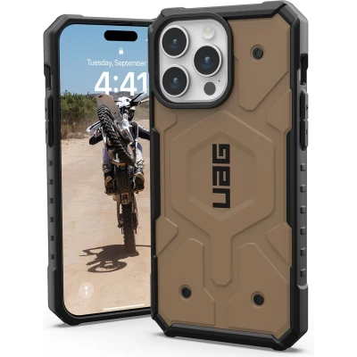 Afbeelding van Urban Armor Gear Pathfinder MagSafe Backcover Apple iPhone 15 Pro Max Bruin compatible