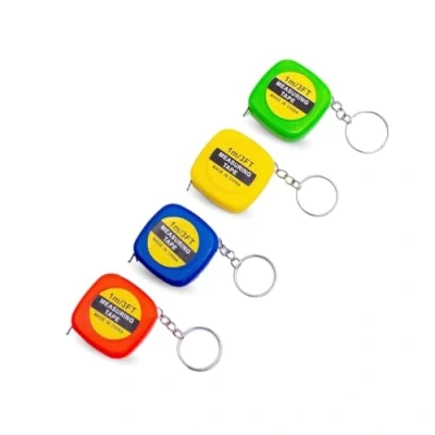 Afbeelding van PARENCE. Set van 4 mini meetlinten 1 m, 3FT couturier, kleermaker/kleine meter voor de Petanque (1 meter) flexibel zakformaat willekeurige kleur stuks