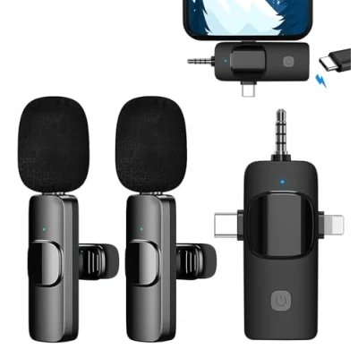 Afbeelding van draadloze microfoon voor iPhone/iOS/Android/pc/laptop, plug &amp; play professionele Bluetooth microfoon, Lavalier ruisonderdrukking YouTube, TikTok, Vlog