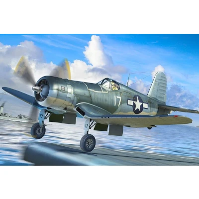 Afbeelding van 1:48 HobbyBoss 80383 F4U 1A Corsair Plane Plastic Modelbouwpakket