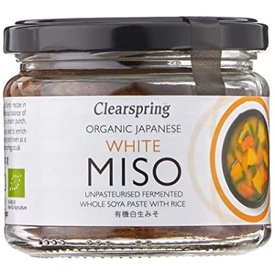 Afbeelding van Clearspring Pot Japanse biologische miso wit ongepasteuriseerd, 270 g