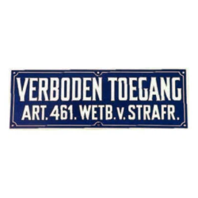 Afbeelding van Bordje verboden toegang
