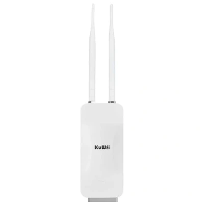 Afbeelding van KuWFi Dual Band Gigabit Outdoor WiFi Access Point, AC1200 Draadloos, PoE Point IP65, (300 Mbit/s 2,4 GHz, 867 5,8 GHz) 5 dB antenne, 64 apparaten