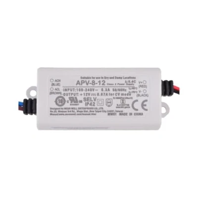 Afbeelding van Mean Well APV 8 12 AC DC enkele uitgang LED driver, constante spanning
