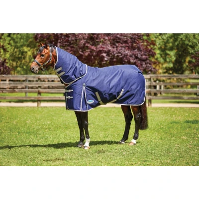 Image de Weatherbeeta Couverture Imperméable Comfitec Essential Detach A Neck Lite Plus 1200D 50g Navy/Silver/Red 120/170