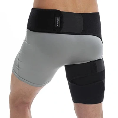 Afbeelding van Lies Support Bandage, Verstelbare Compressie Wrap voor Hip, Groin, Hamstring, Dij en Sciatische Zenuwpijn Relief