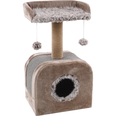 Afbeelding van Flamingo Oscar Krabpaal Katten Taupe 45x33x73,5cm 1st 136254