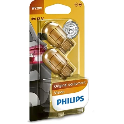 Image de Philips 12071B2 Lot de 2 Ampoule à Culot en Verre WY21W sous Blister