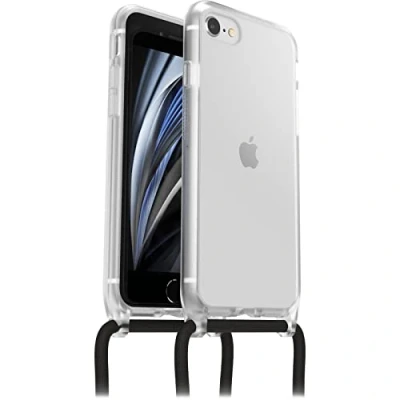 Image de OtterBox React Series Coque de protection pour téléphone portable résistant aux chocs, avec corde détachable, collier clair Apple iPhone 7, 8, SE (2e génération), (3rd generation)