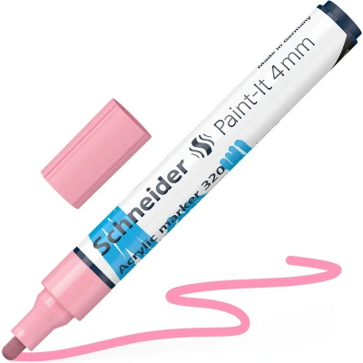 Afbeelding van Schneider acrylmarker Paint it 320 4mm pastel roze S 120229