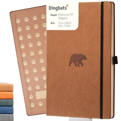 Afbeelding van Dingbats* Wildlife A5 Notitieboek Blue Whale Stippen A4+ / Gestippeld Brown Bear