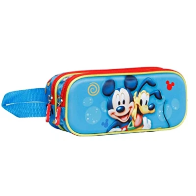 Afbeelding van Mickey Mouse 3d etui, Blauw, dubbele pluto, pennenetui double pluto