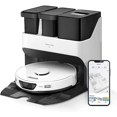 Afbeelding van Roborock S7 Max Ultra Robotstofzuiger met station, automatische lediging, was, automatisch drogen, vullen, reiniging van het 5500 Pa, actieve