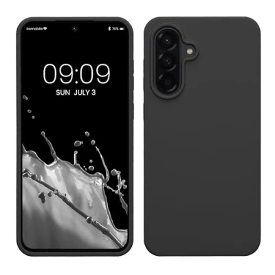 Afbeelding van kwmobile telefoonhoesje geschikt voor Samsung Galaxy A56 5G Hoesje met siliconen coating Smartphone case in donkergrijs
