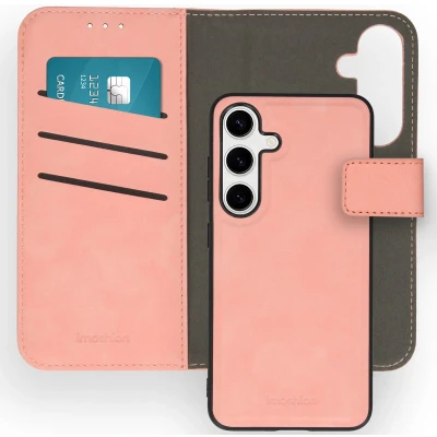 Afbeelding van iMoshion Hoesje Geschikt voor Samsung Galaxy S24 Met Pasjeshouder Uitneembare 2 in 1 Luxe Bookcase Roze