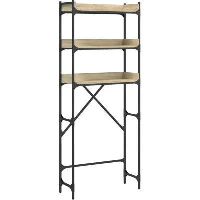 Afbeelding van Wasmachinekast 67x25x163 cm bewerkt hout sonoma eikenkleurig