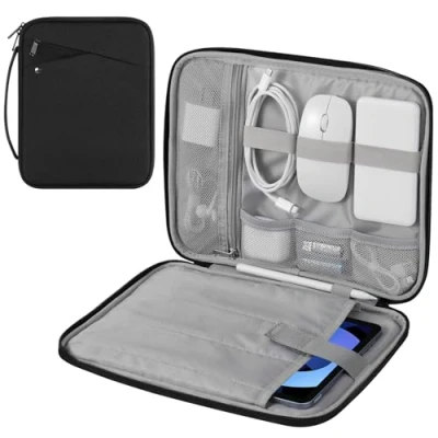 Afbeelding van MoKo Beschermhoes voor 9 11 inch tablet met handvat iPad Pro M4 2024/11 Air M2 2024/iPad 10e 10,9 5/4 10,9, Galaxy Tab S9/S8/S7/A9+/A8/A7, zwart