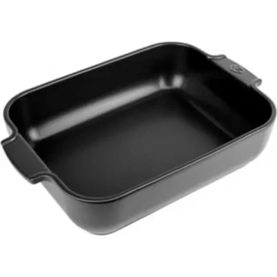 Afbeelding van Peugeot Appolia Rechthoekige Keramische Ovenschaal, Satijnzwart, 32 Cm