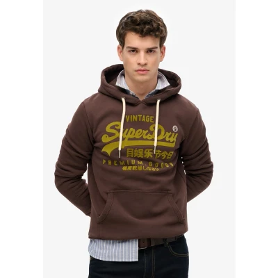 Afbeelding van Superdry Hoodie, Heren, Maat: Small, Coffee bean brown